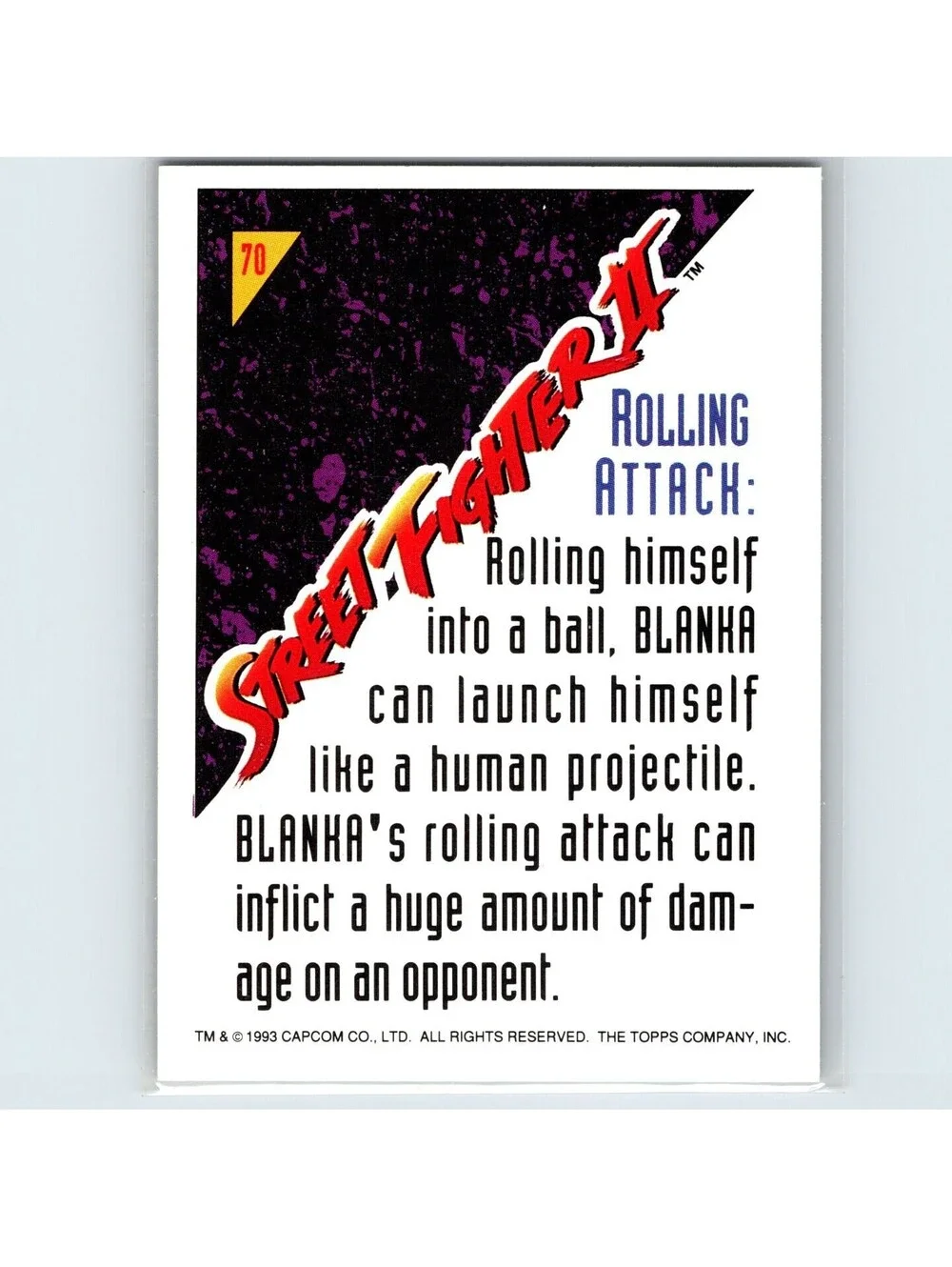 1993 Topps Street Fighter II Rolling attack #70